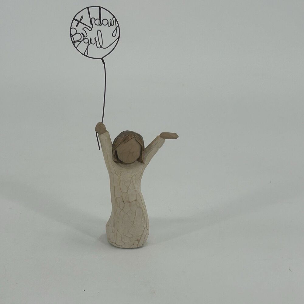 Willow Tree Birthday Girl Figure Demdaco Susan Lordi Wood Fast Shipping Gift
